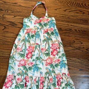 Janie and Jack Floral Dress with Red and Blue